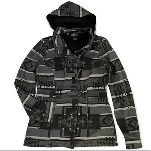 Southwest print sweater coat